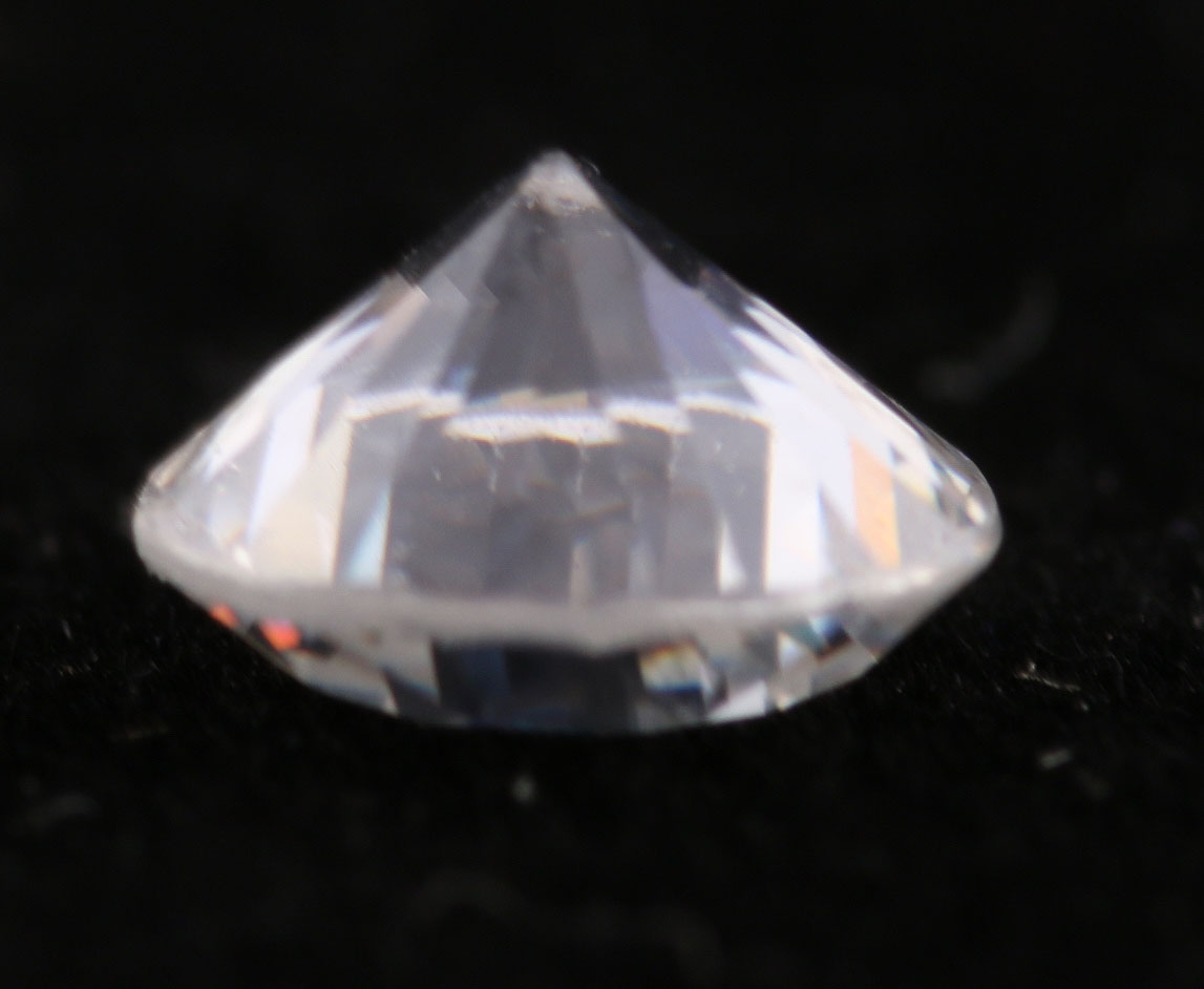 Pair of Colorless and Blue Cubic Zirconia Loose Gemstones