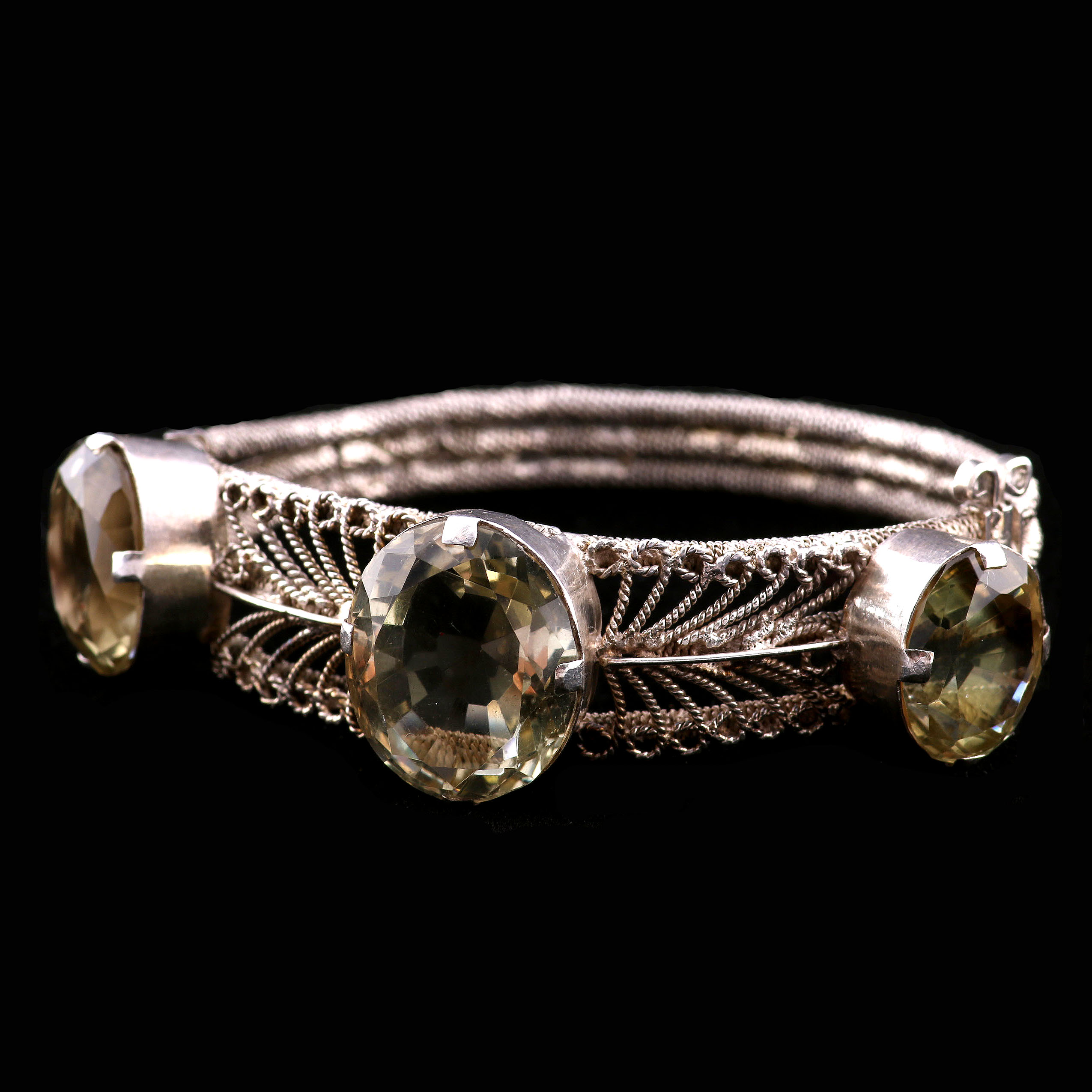 830 Silver and Citrine Bangle