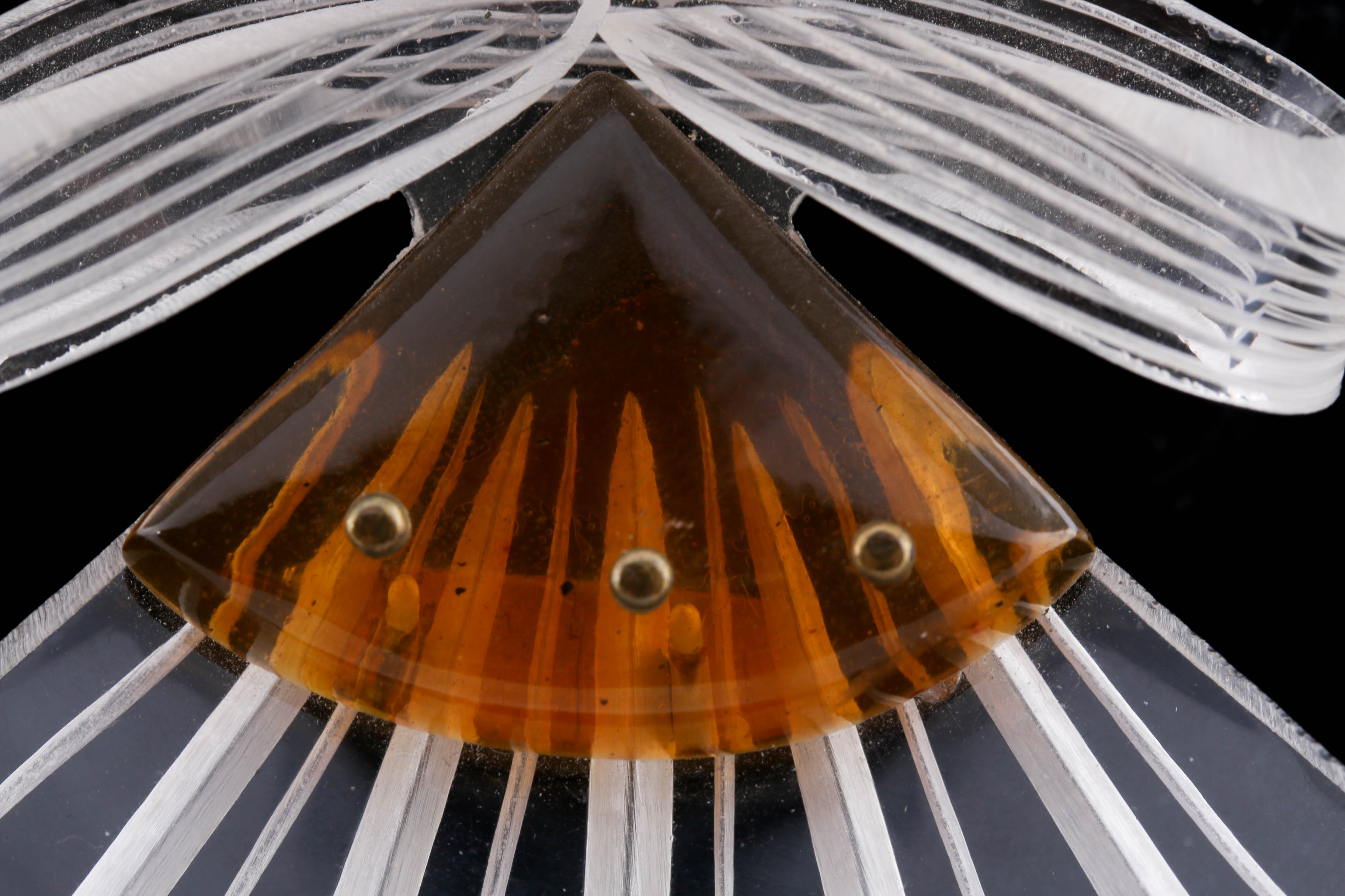 Vintage Lucite Fan Brooch