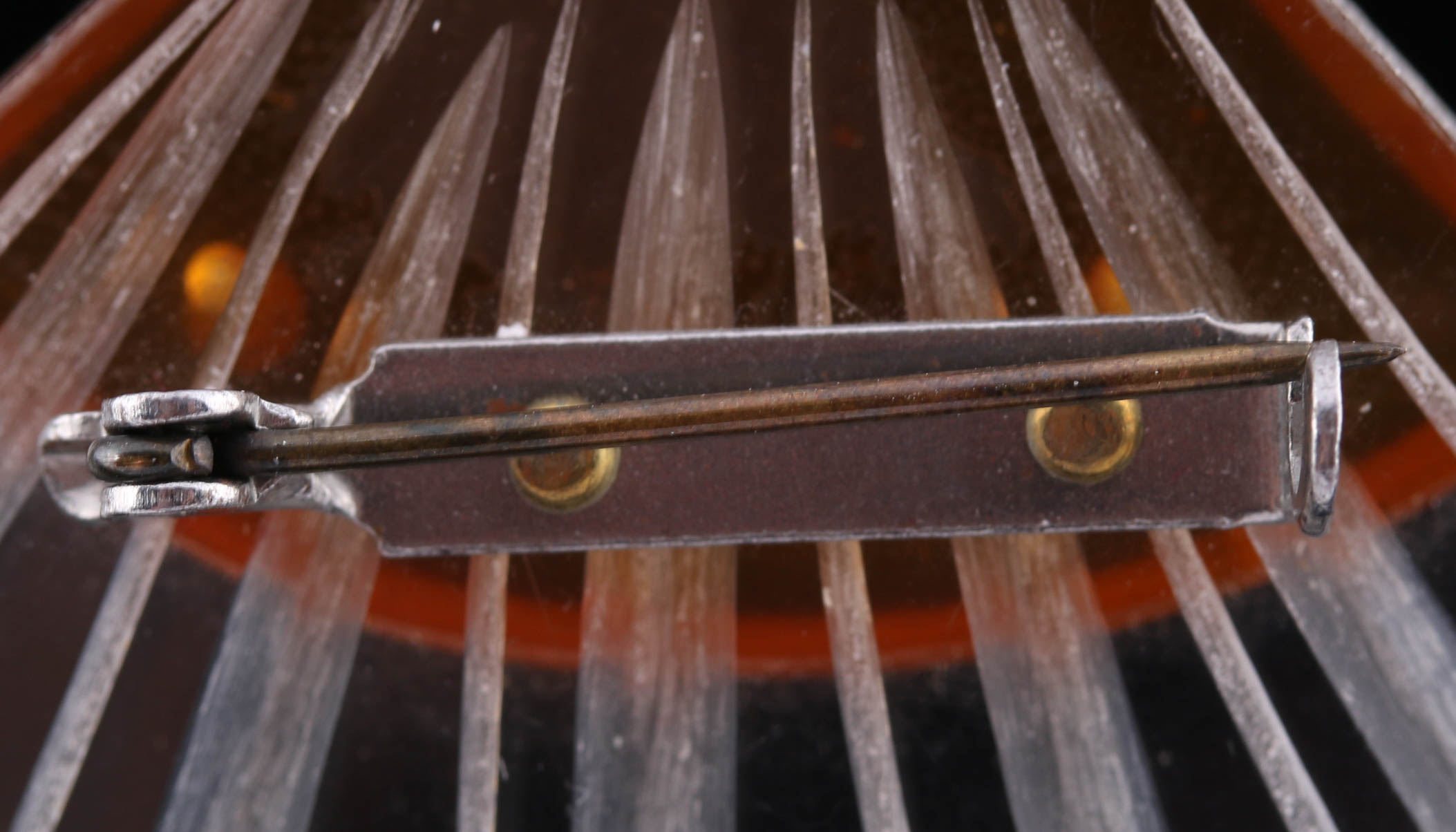 Vintage Lucite Fan Brooch