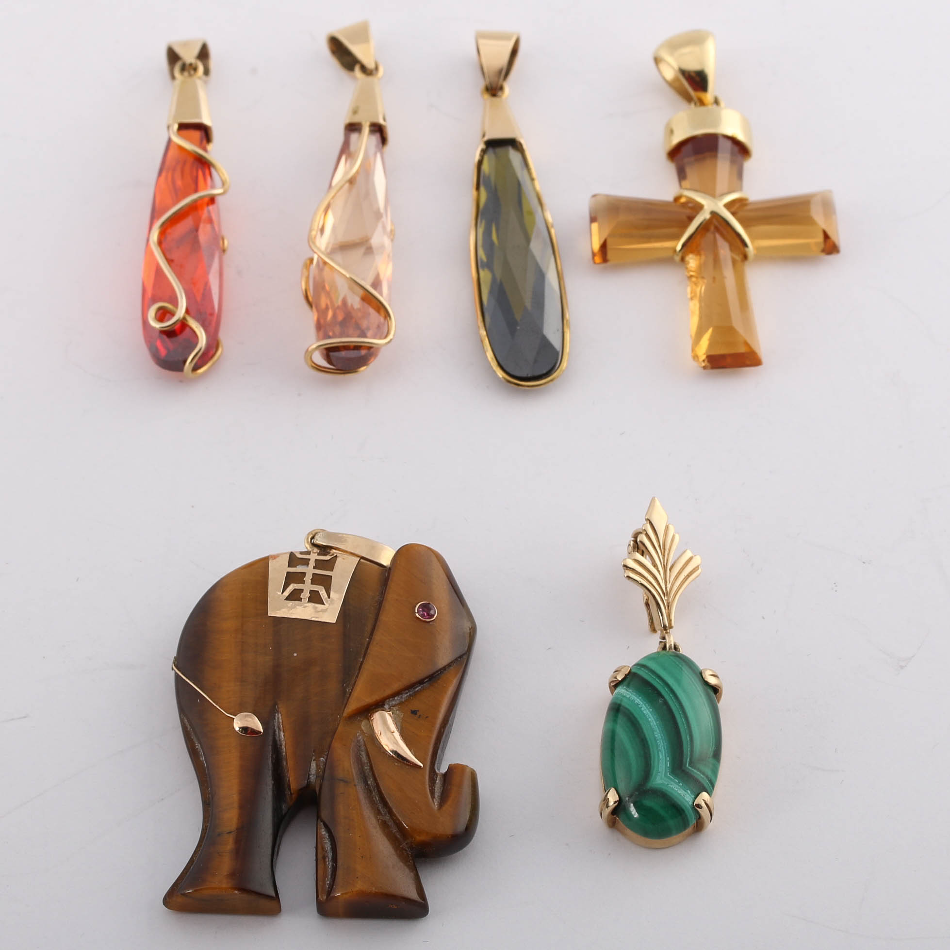 Collection of Gold Tone Pendants