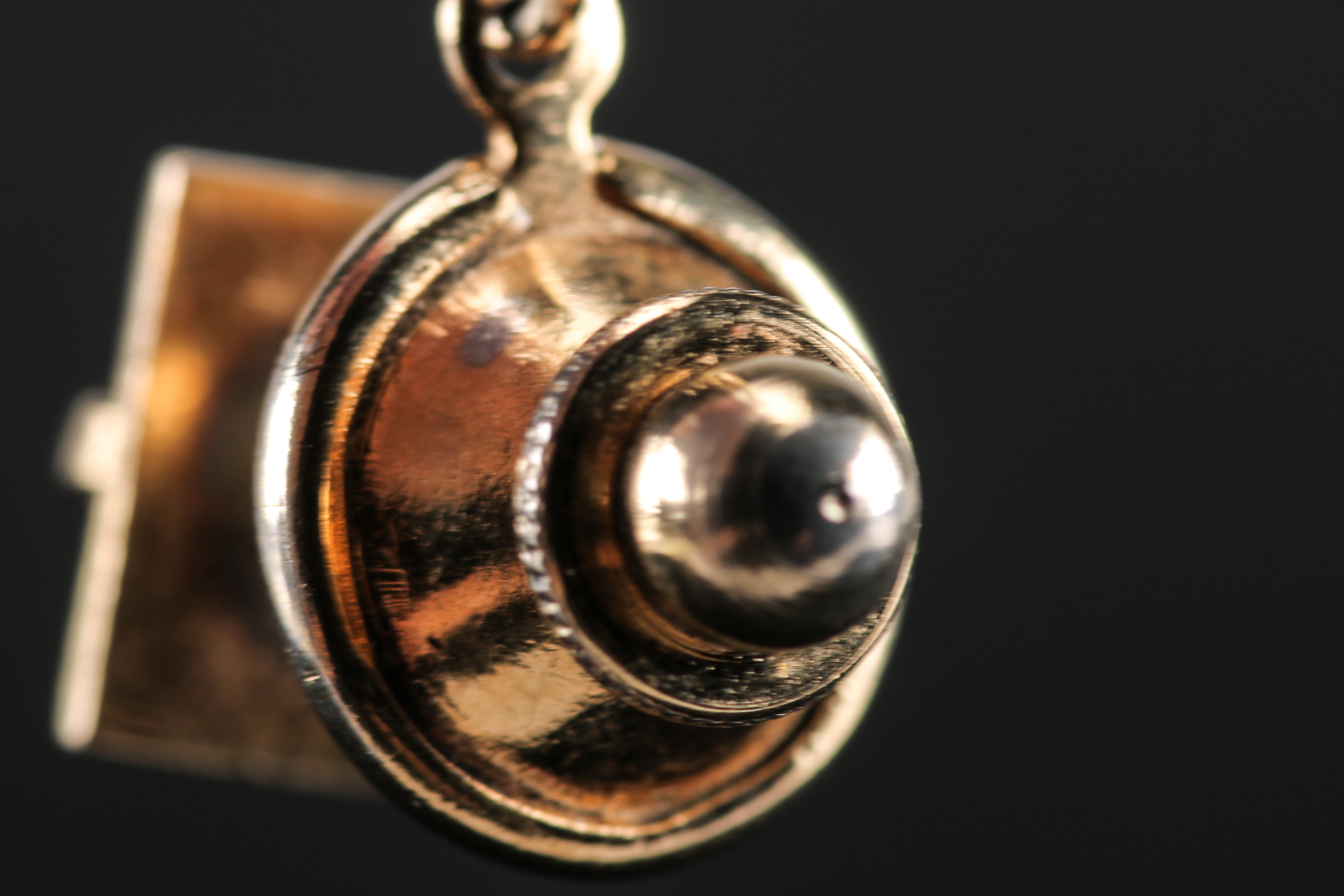 14K Tiger Eye Tie Pin