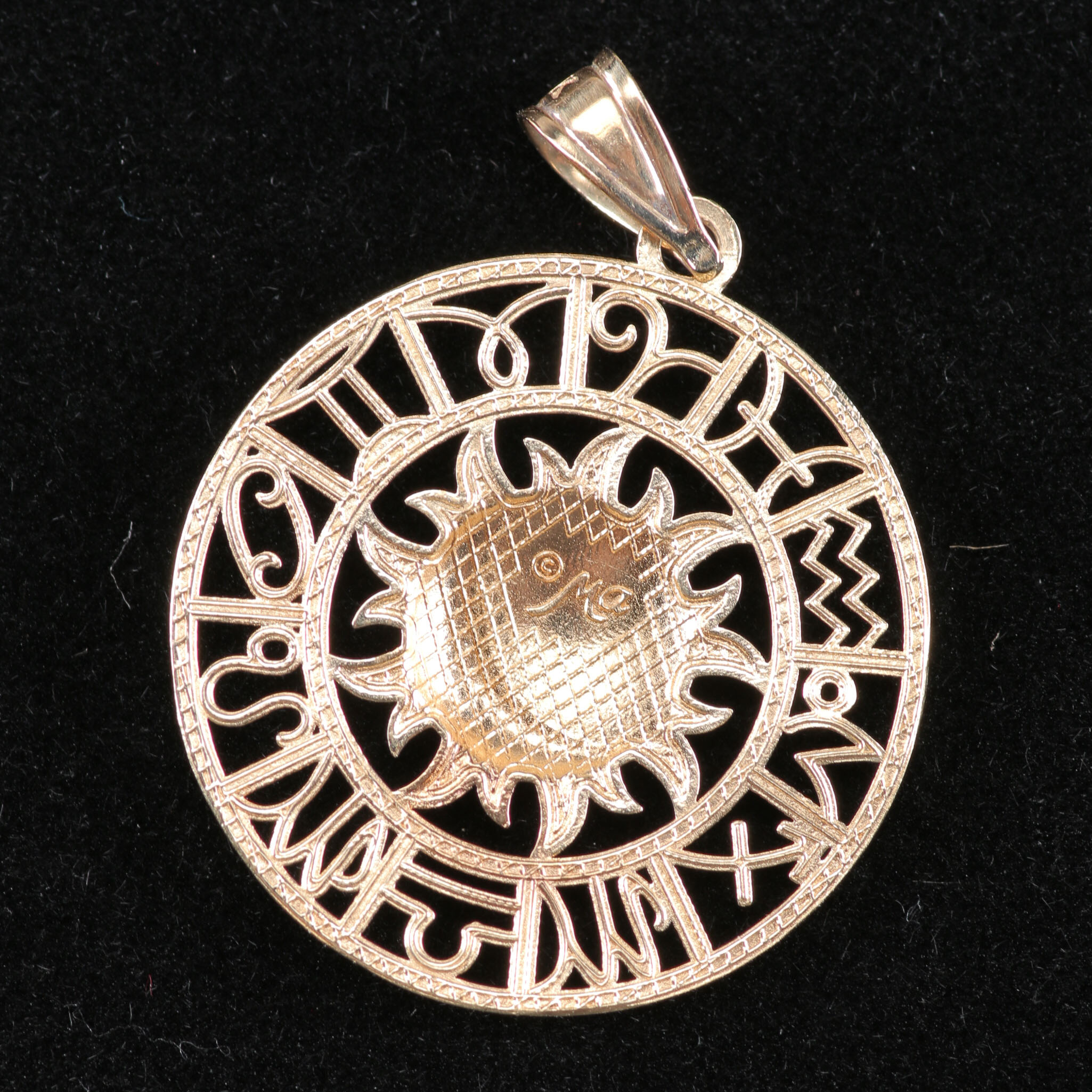 10K Yellow Gold Zodiac Pendant