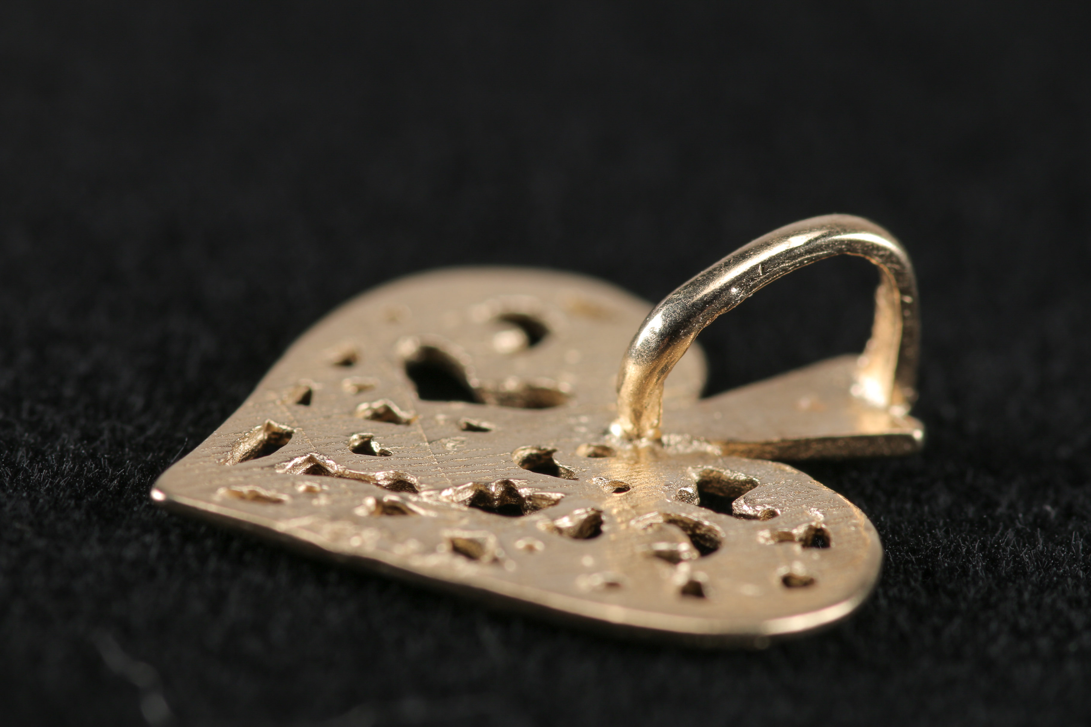 14K Yellow Gold Heart Pendant