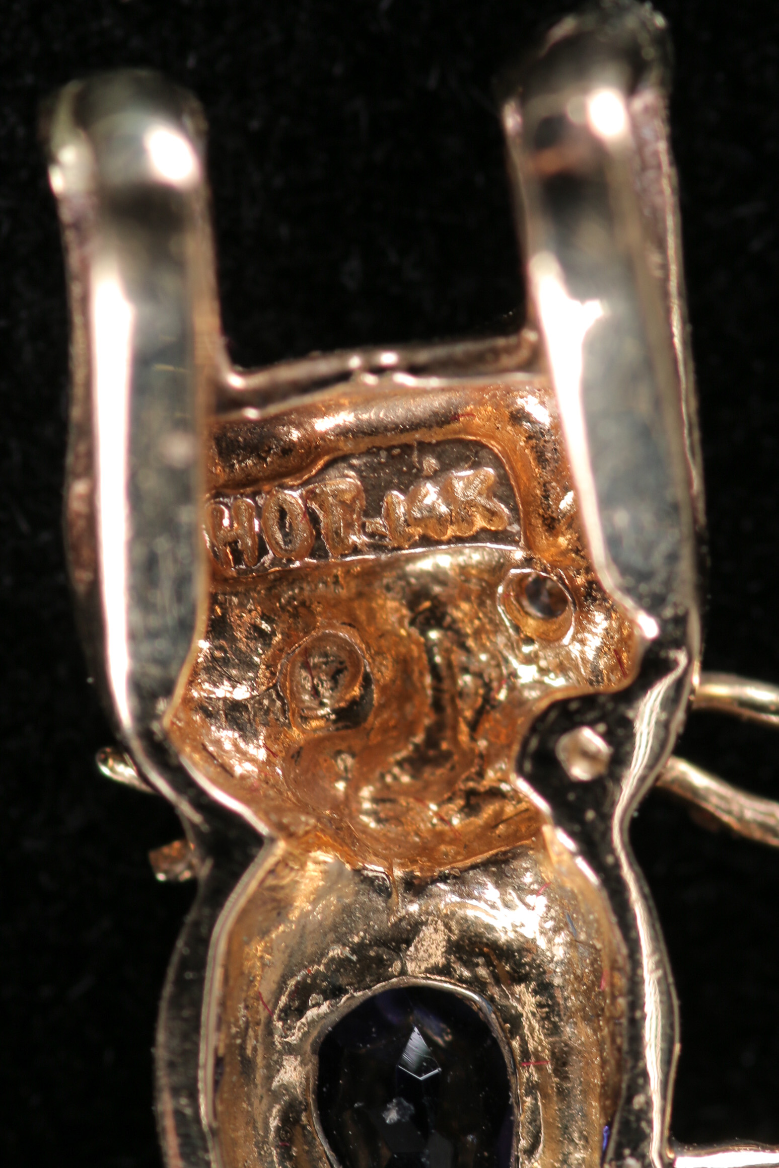 Yellow Gold Cat Pendant with Gemstones