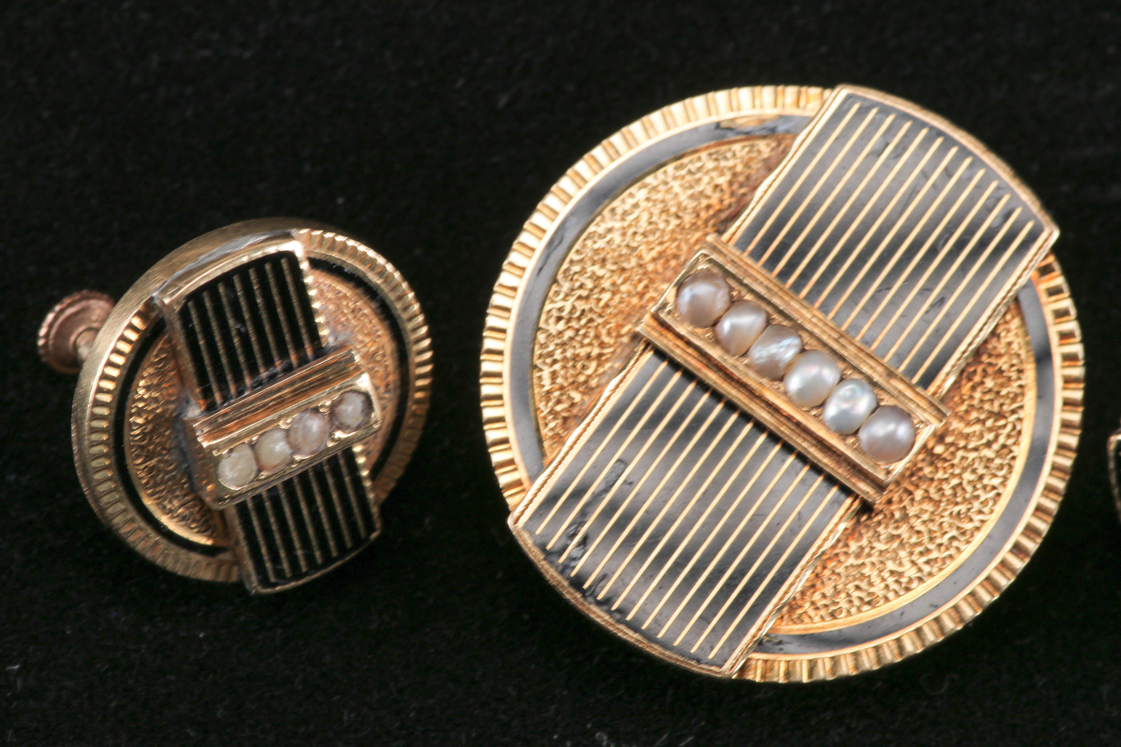 Gold Plated Art Deco Brooch and Earring Set
