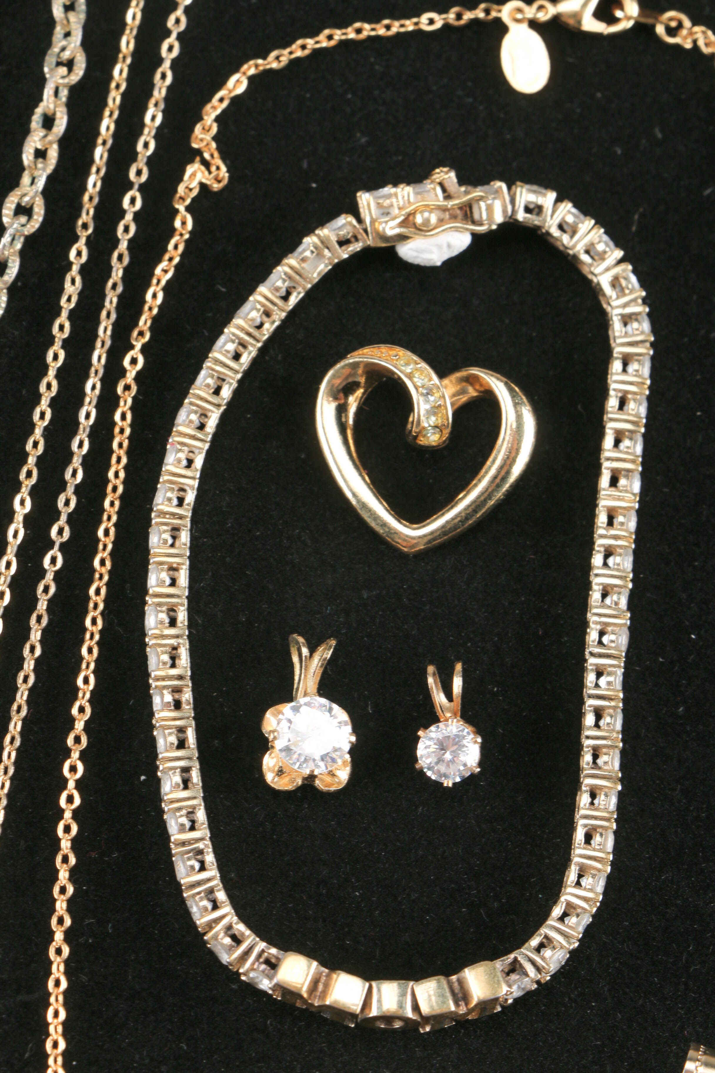 Assortment of Gold Tone Jewelry