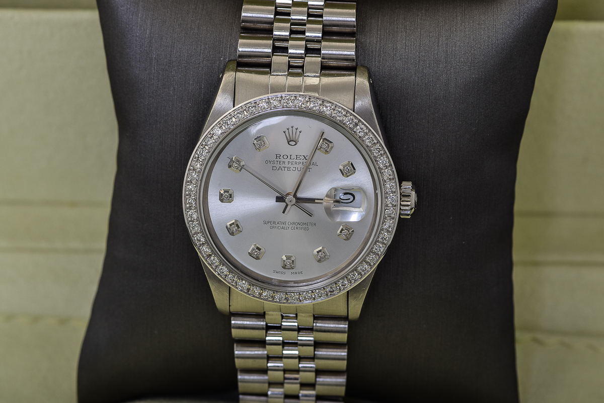 Men's Rolex Datejust Stainless Steel and Diamond Watch