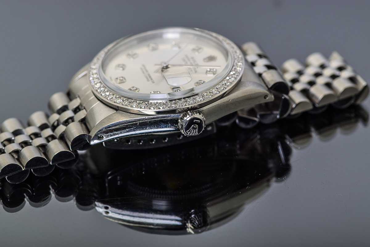 Men's Rolex Datejust Stainless Steel and Diamond Watch