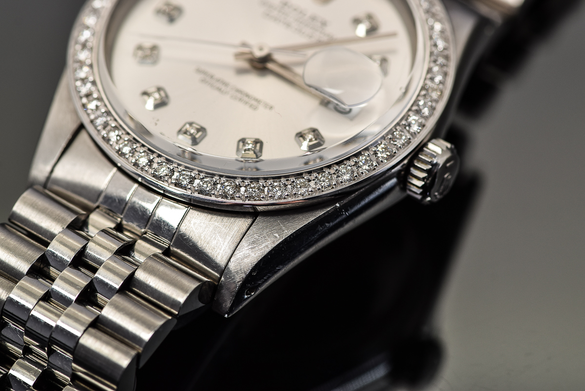 Men's Rolex Datejust Stainless Steel and Diamond Watch