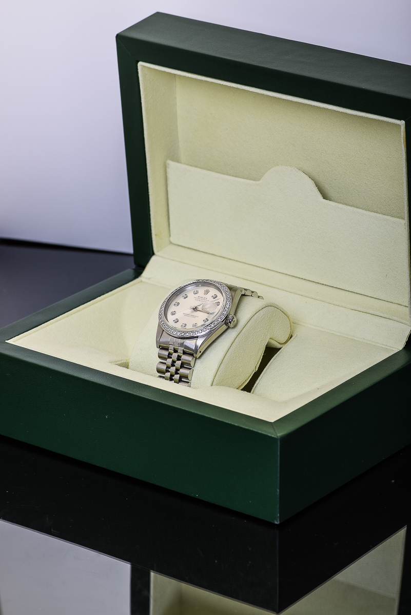 Men's Rolex Datejust Stainless Steel and Diamond Watch