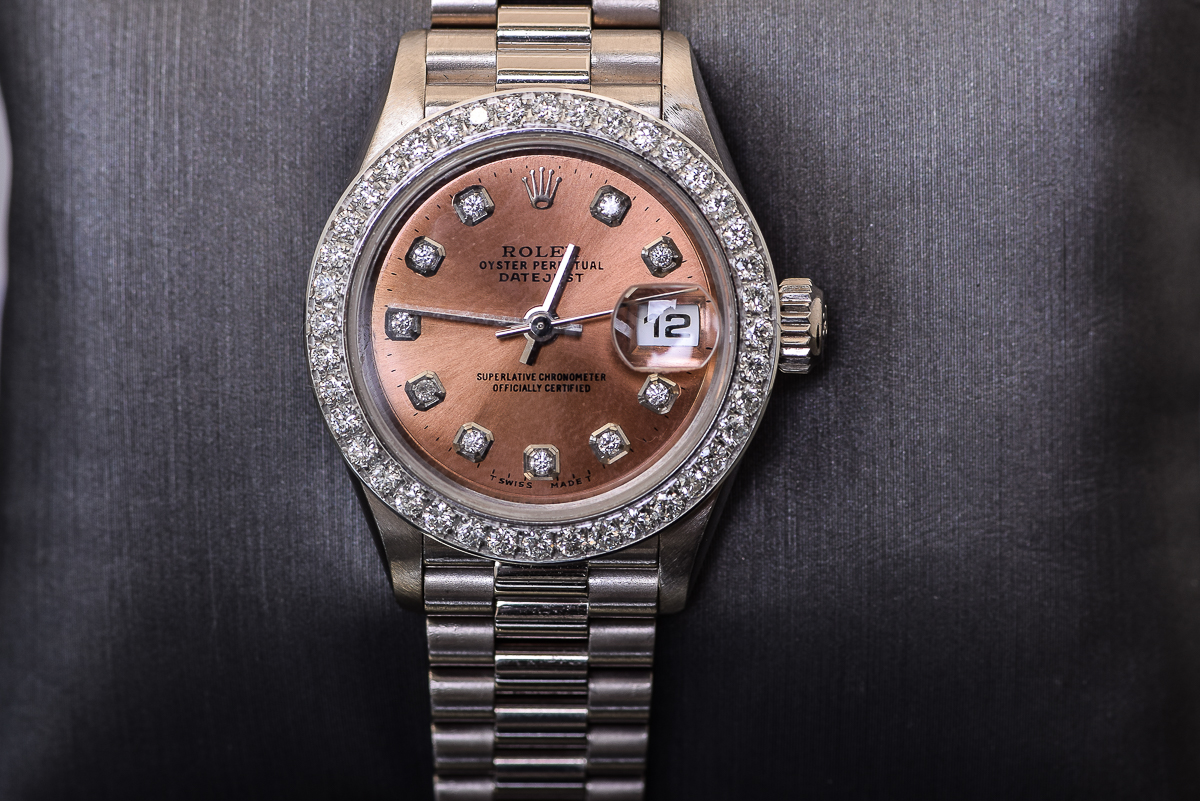 Women's Rolex Presidential 18K White Gold and Diamond Watch