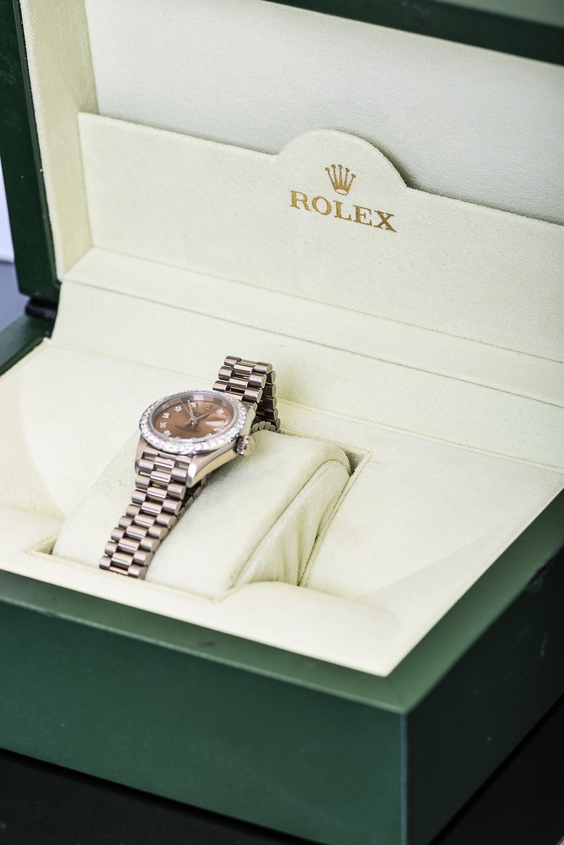 Women's Rolex Presidential 18K White Gold and Diamond Watch