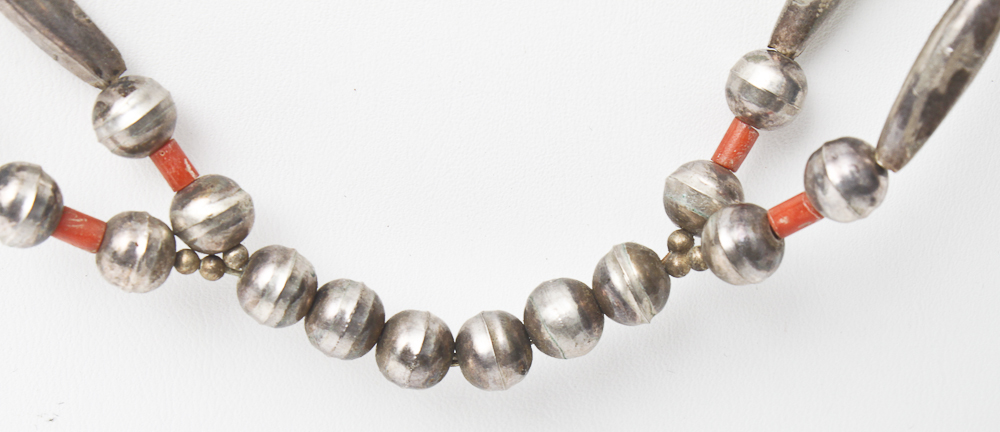 Signed Jobeth Mayes Zuni Native American Brooch and Necklace