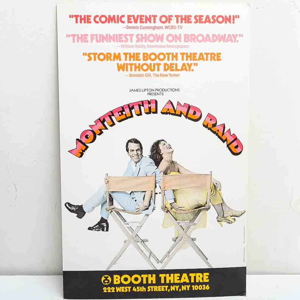 Vintage Theater Poster Advertising Monteith and Rand
