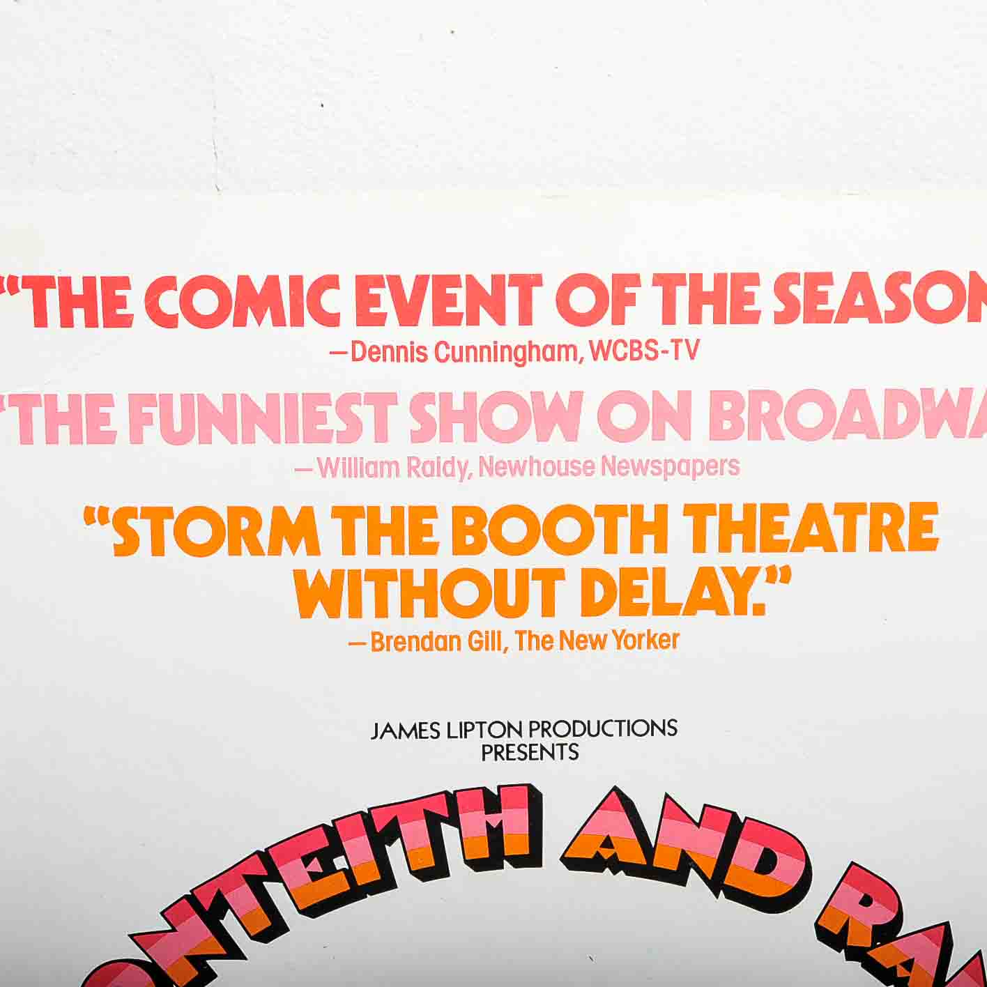 Vintage Theater Poster Advertising Monteith and Rand