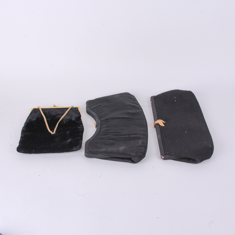 Collection of Black Vintage Handbags