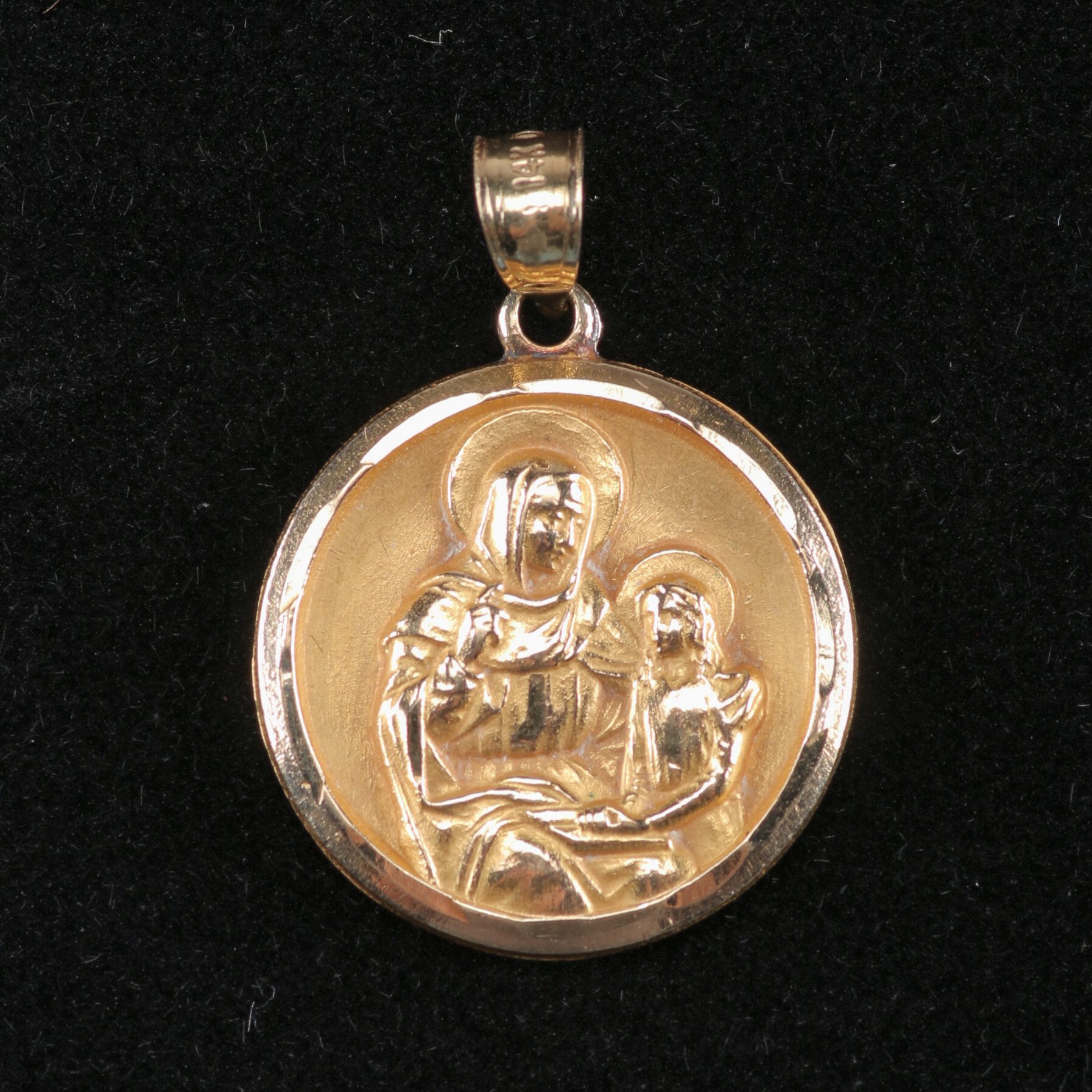 Yellow Gold Religious Medal