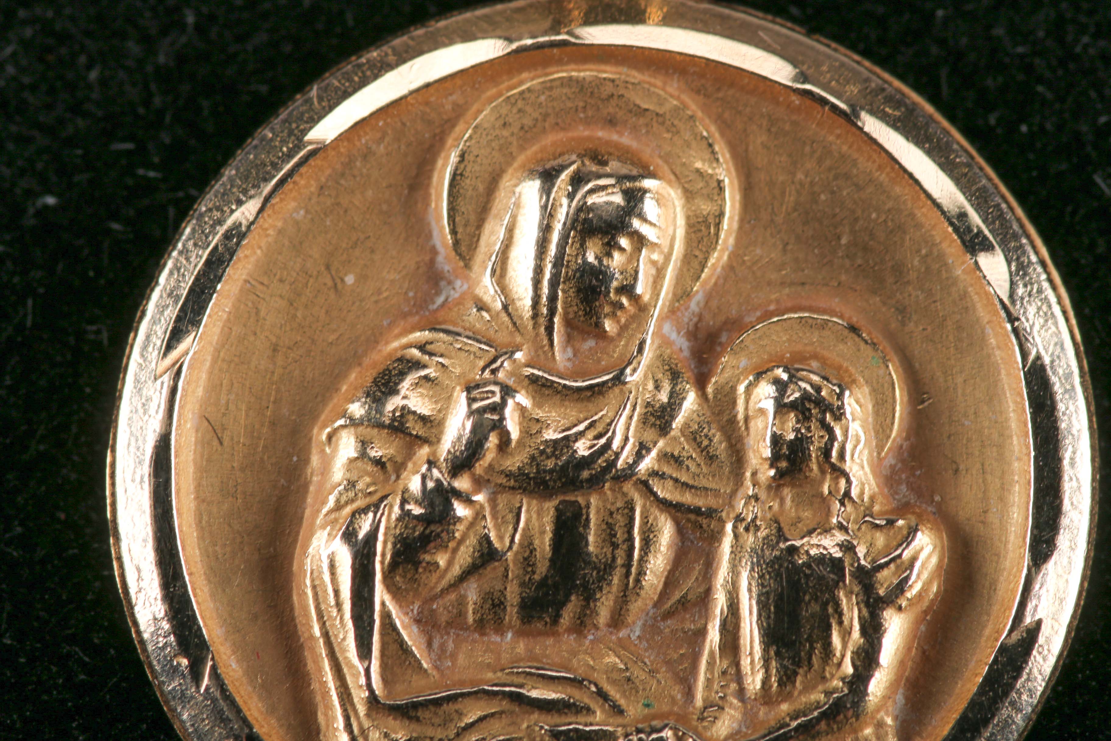 Yellow Gold Religious Medal
