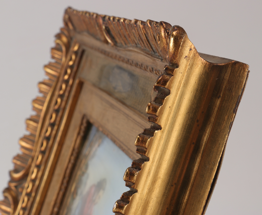 Painting of Man and Woman with Birdcage