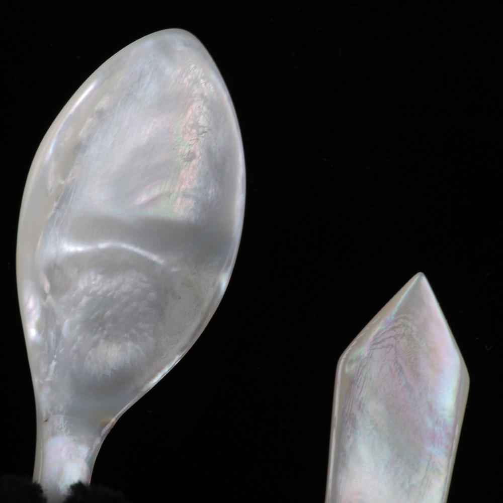 Late 20th Century Mother of Pearl Oyster Spoons by G. Lorenzi