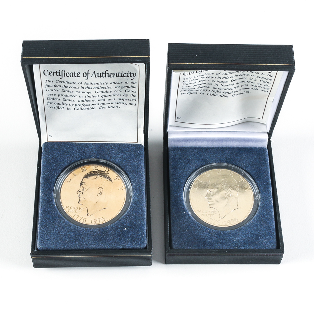 Pair of Eisenhower Bicentennial Commemorative Coins