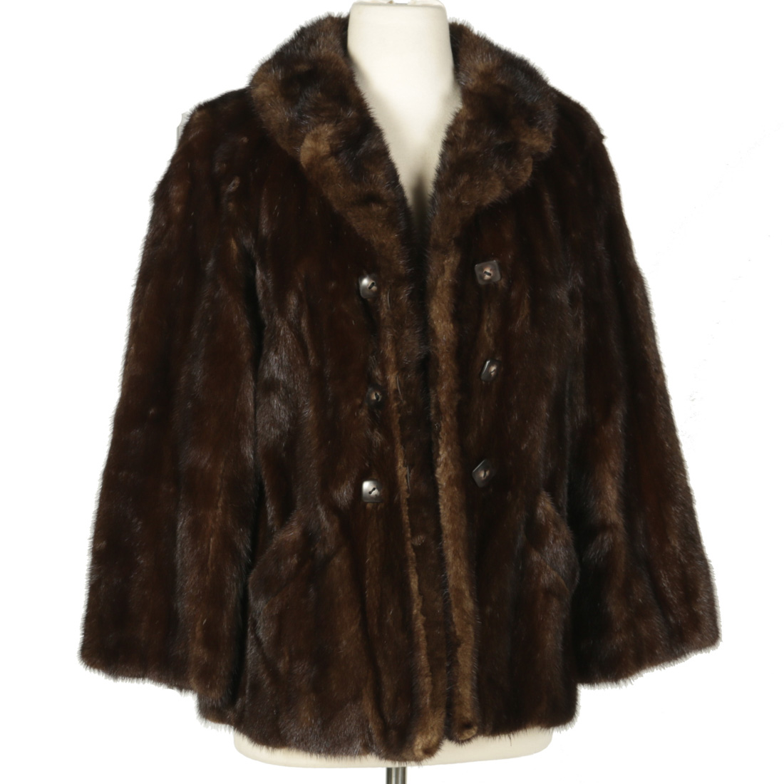Double-Breasted Mink Fur Jacket