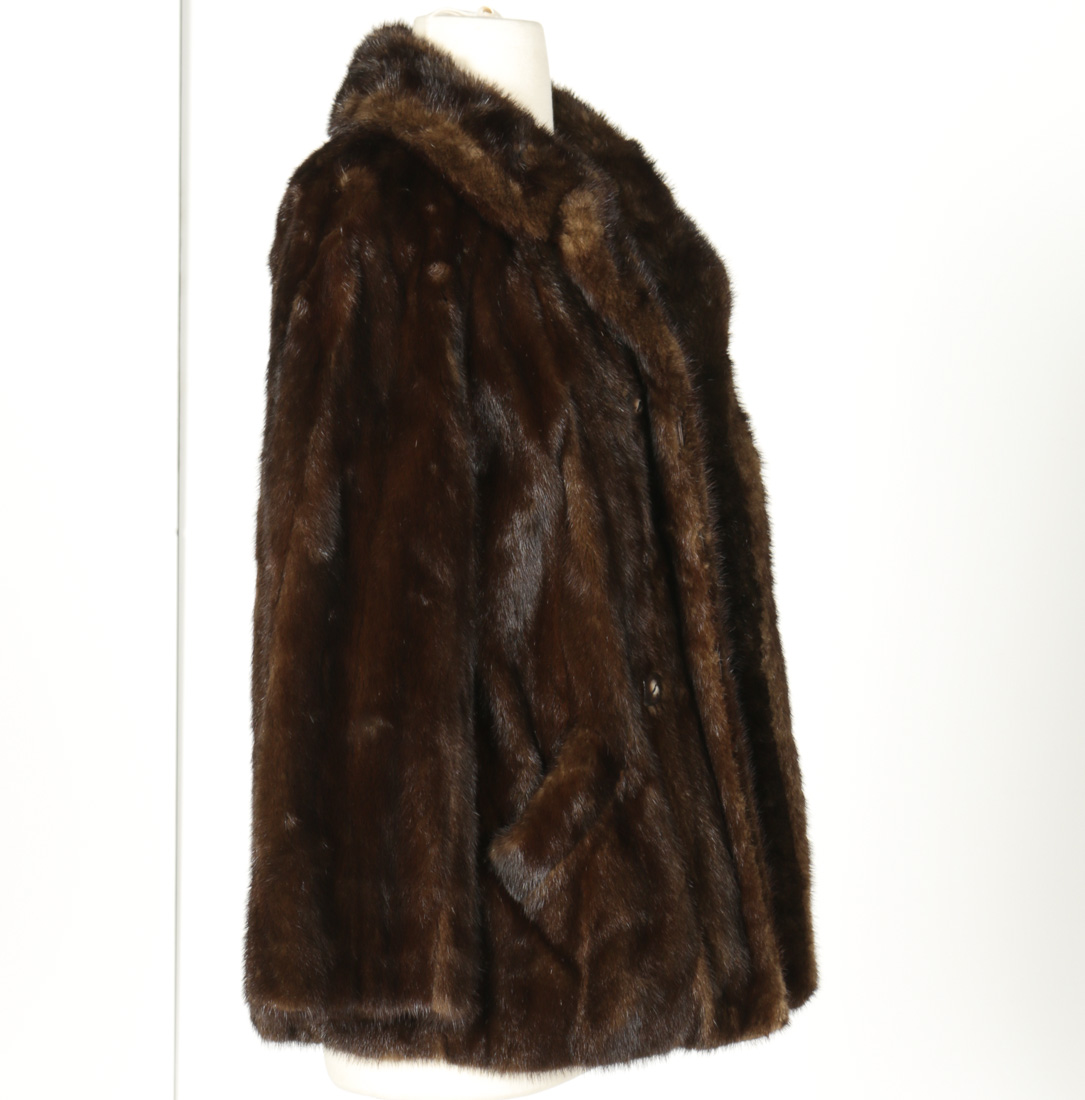 Double-Breasted Mink Fur Jacket