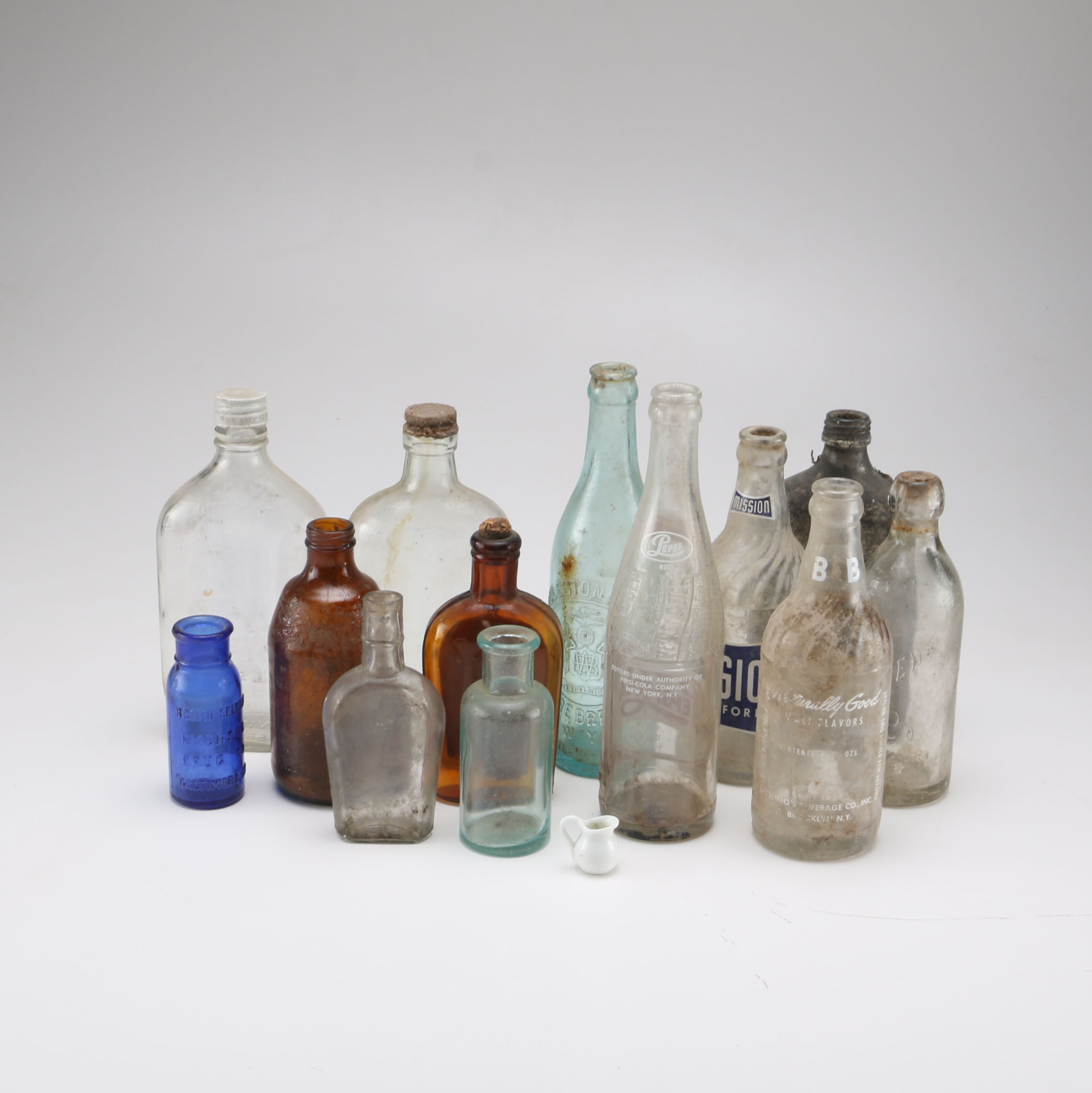 Collection of Vintage Glass Bottles