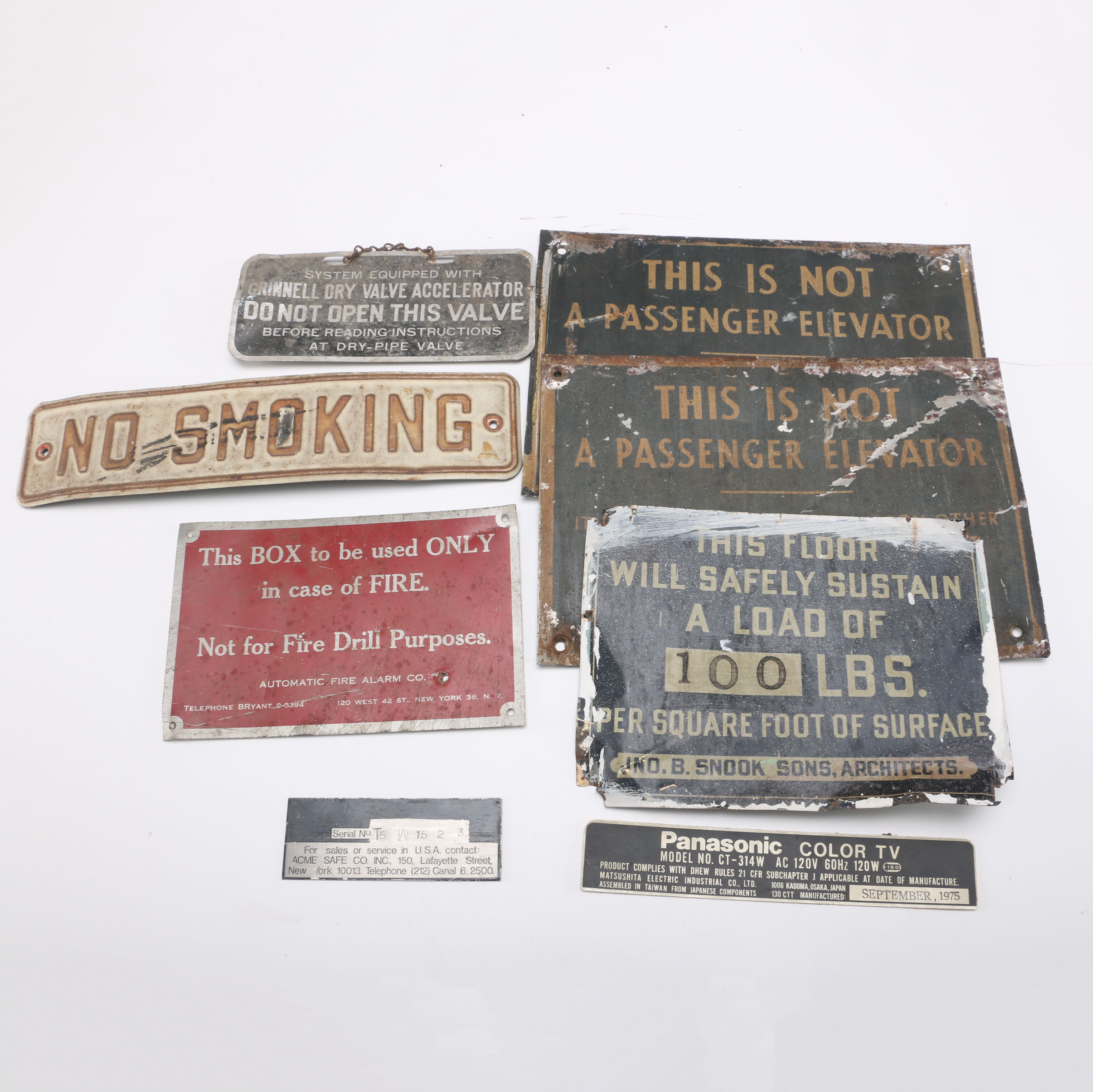 Collection of Vintage Metal Signs