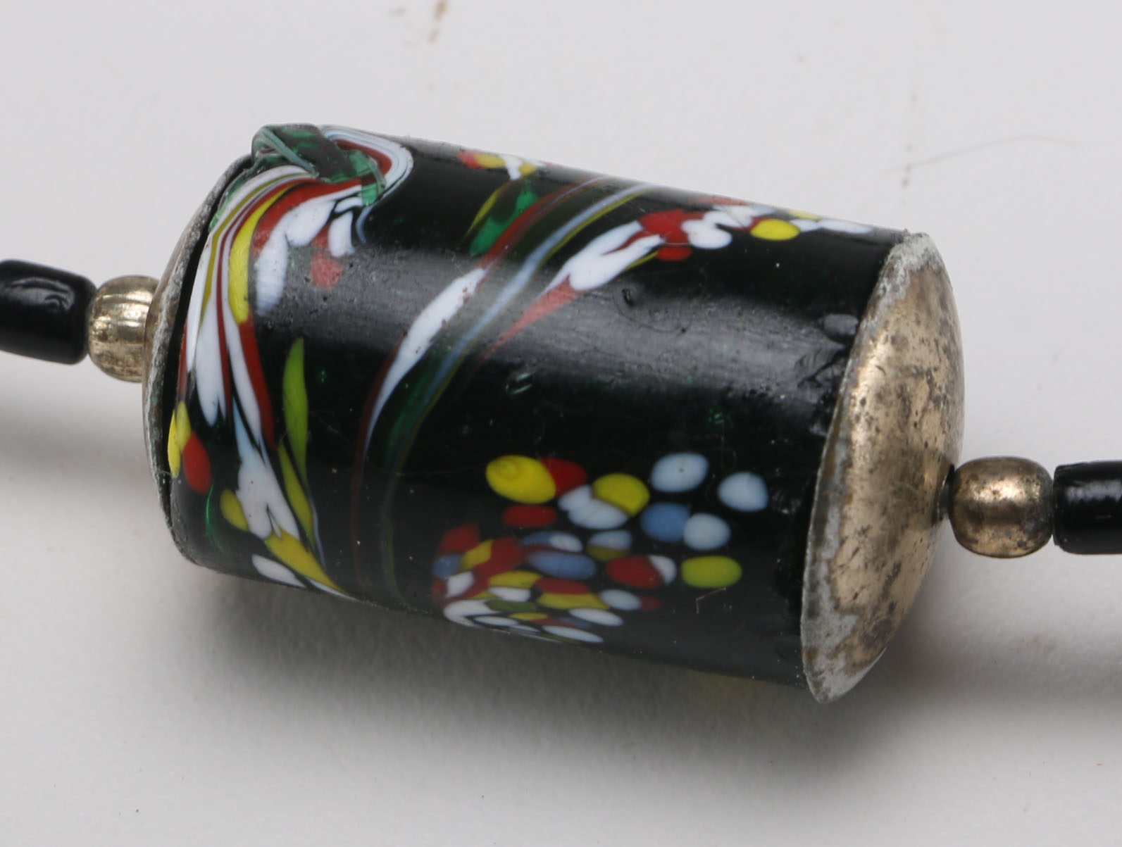 Black Glass Bead Necklace