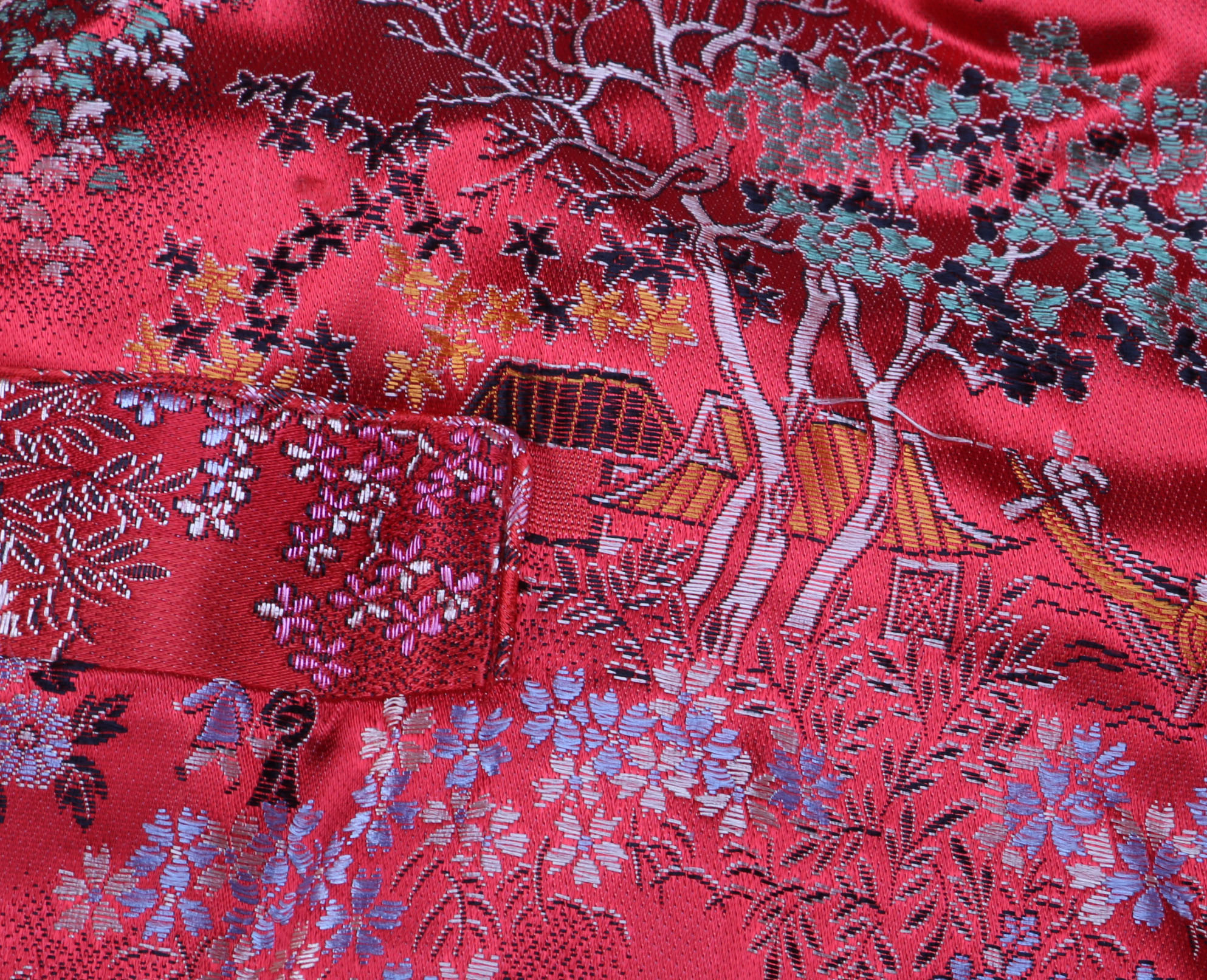 Two Red Embroidered Silk Chinese Jackets