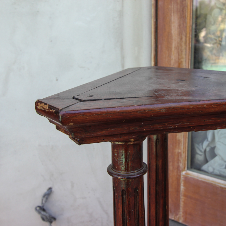 Vintage Neoclassical Style Wooden Pedestal