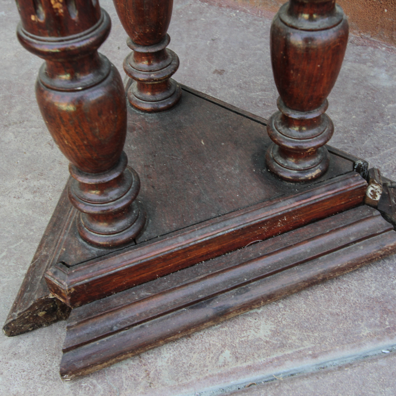 Vintage Neoclassical Style Wooden Pedestal