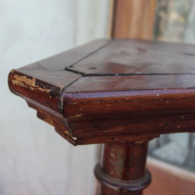 Vintage Neoclassical Style Wooden Pedestal