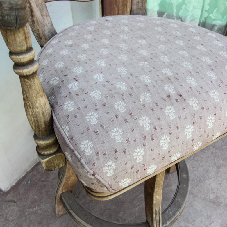 Vintage Upholstered Stool