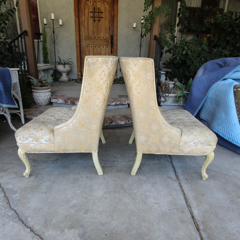 Vintage Upholstered Slipper Chairs