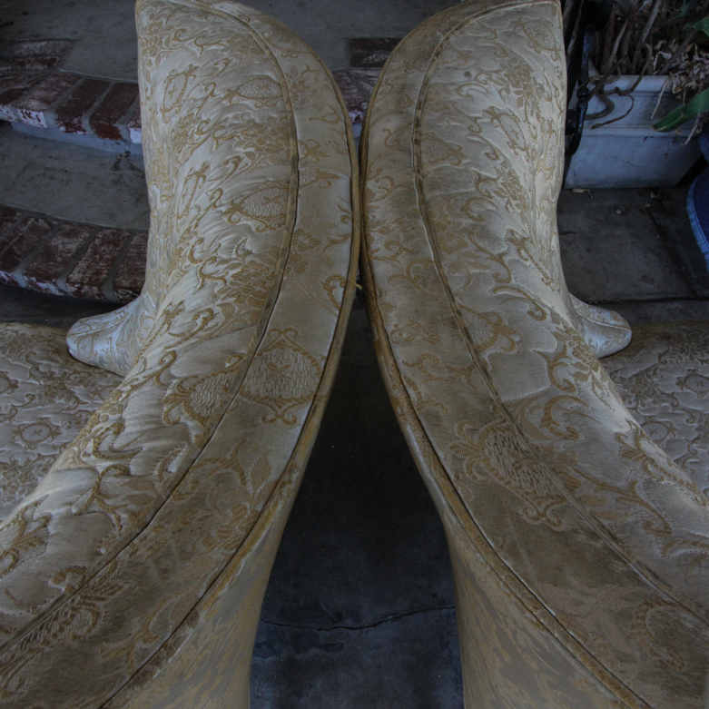 Vintage Upholstered Slipper Chairs