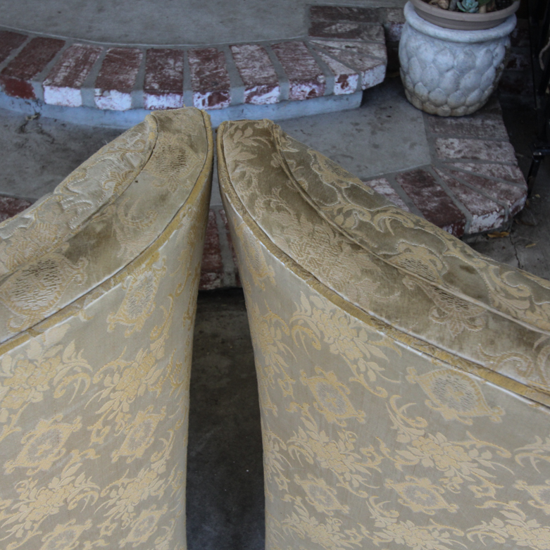 Vintage Upholstered Slipper Chairs