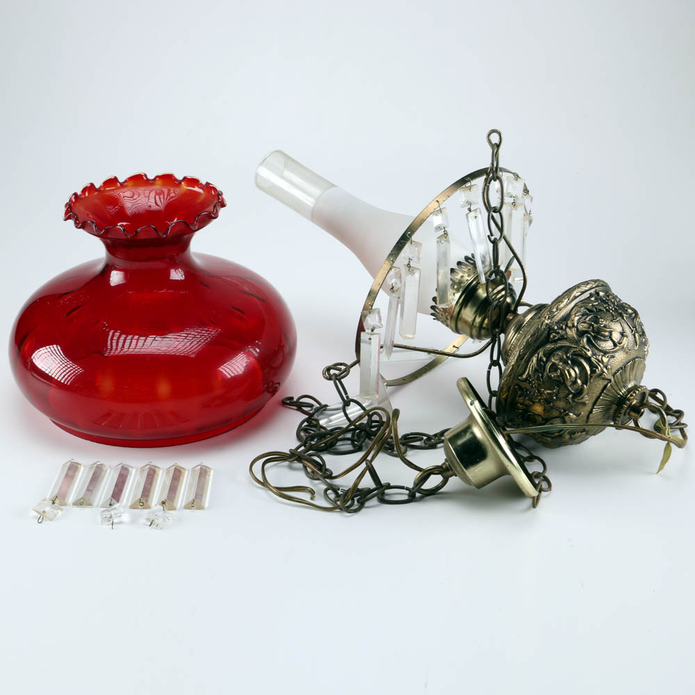 Red Glass Pendant Lamp