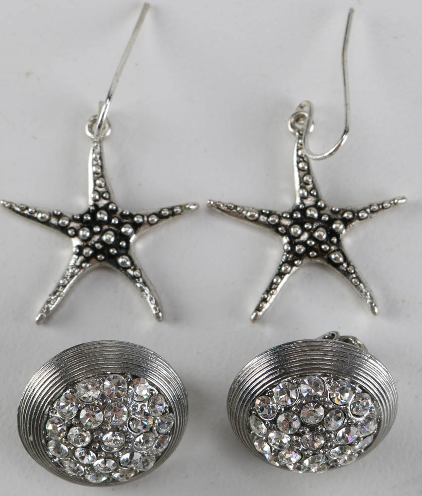 Collection of Silver Tone Earrings