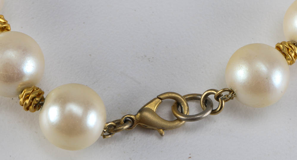 Collection of Faux Pearl and Gold Tone Accessories