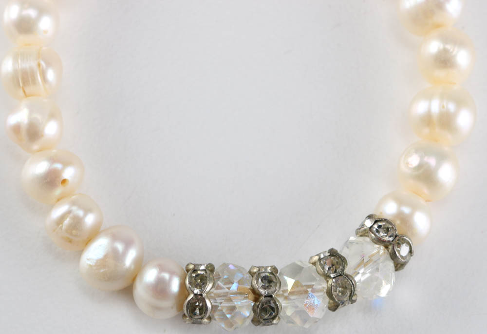 Faux Pearl and Silver Toned jewelry