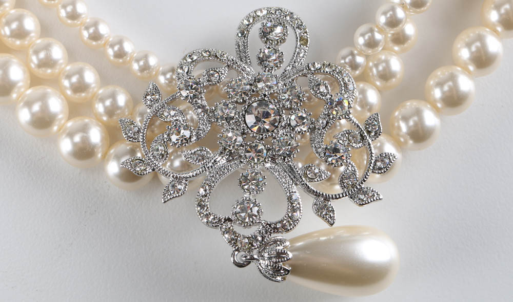 Faux Pearl and Silver Toned jewelry