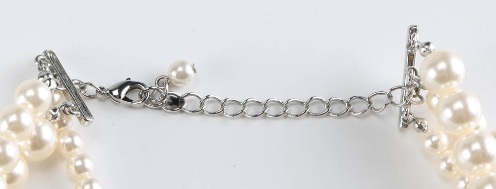 Faux Pearl and Silver Toned jewelry