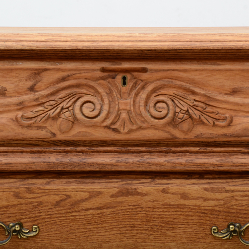 Oakwood Interiors Carved Oak Dresser