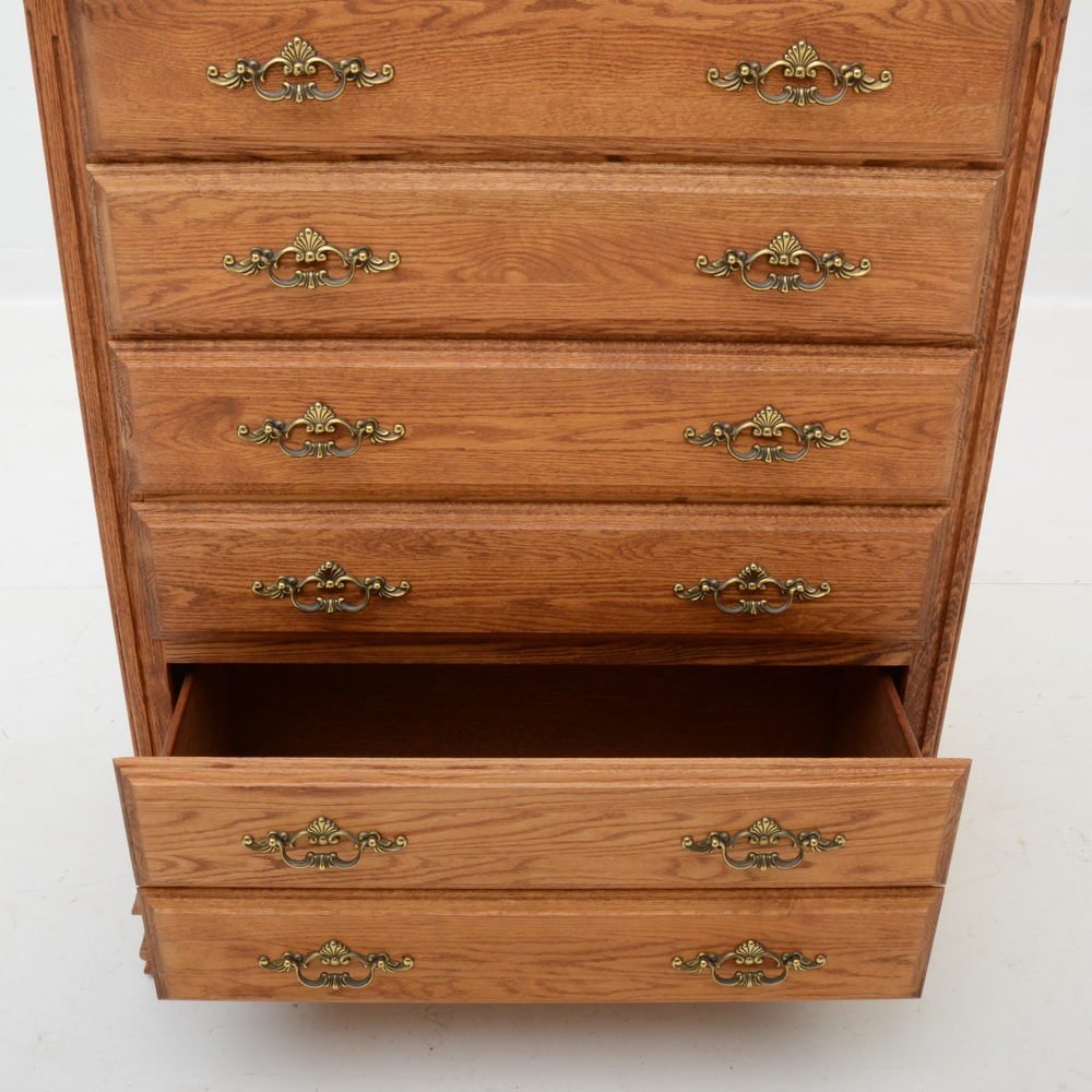 Oakwood Interiors Carved Oak Dresser