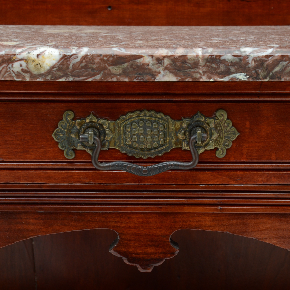 Victorian Eastlake Birch Hall Tree