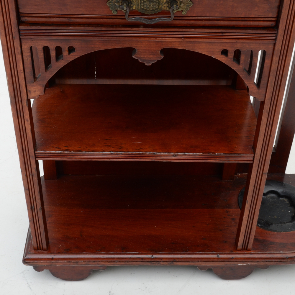 Victorian Eastlake Birch Hall Tree