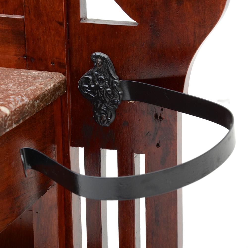 Victorian Eastlake Birch Hall Tree